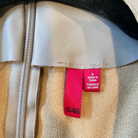 Faux Leather Skater Dress in Taupe - Size 6 - Picture 7 of 13